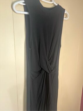 Dynamite Sleeveless Black Twist-Front Dress